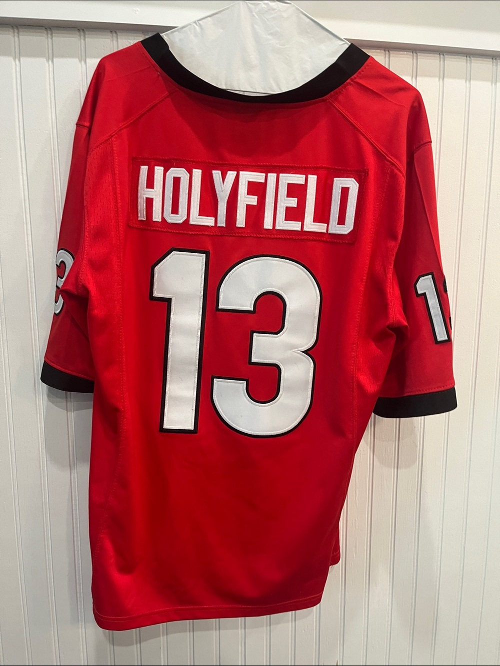 Nike Red Jersey HOLYFIELD 13 with Black Trim